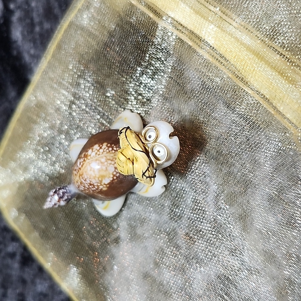 MINI COWRIE SHELLS TURTLE DECORATION DISPLAY WEALTH & FERTILITY